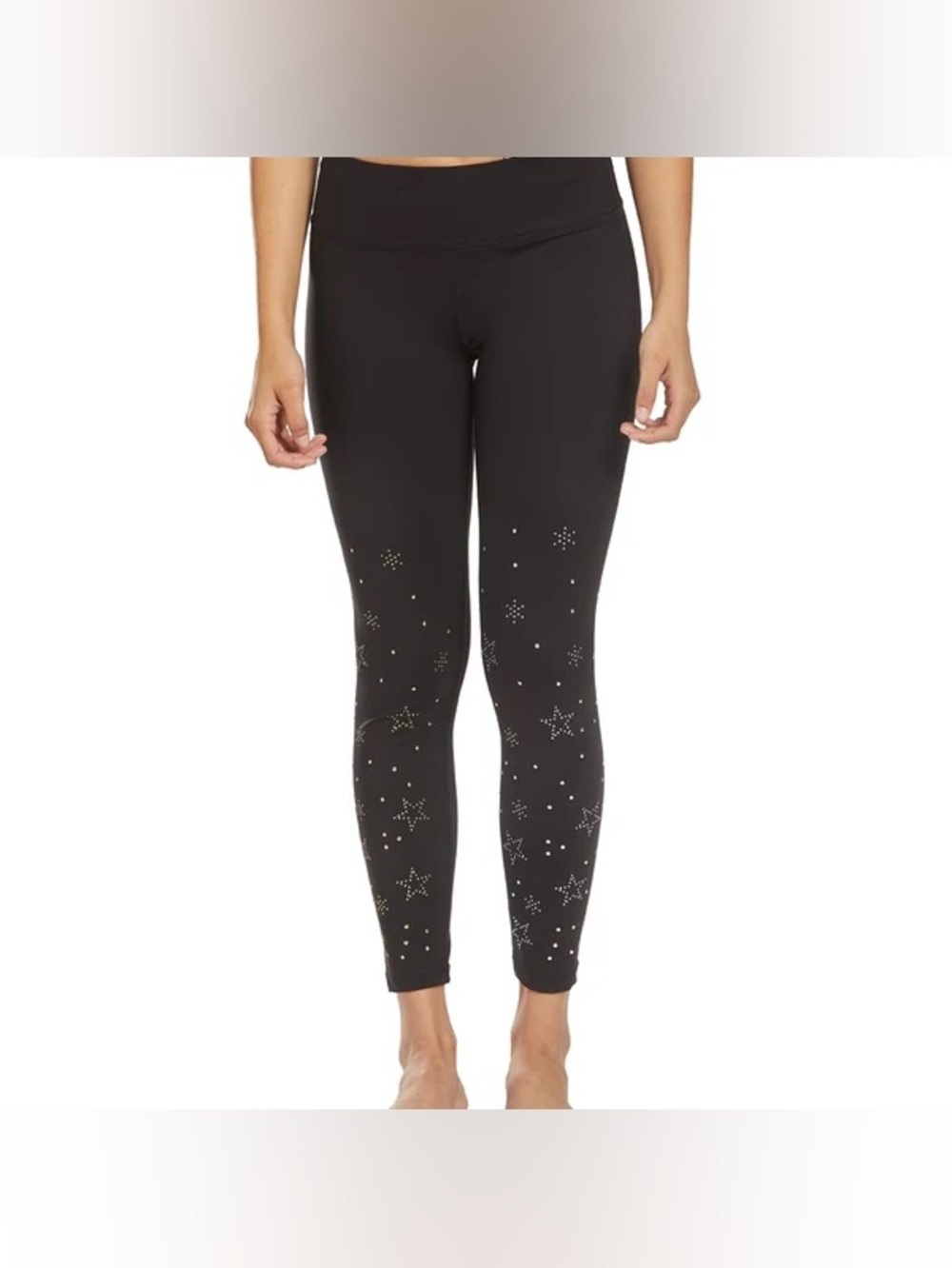 Betsey Johnson Performance Star Studded 7/8 Yoga Leggings